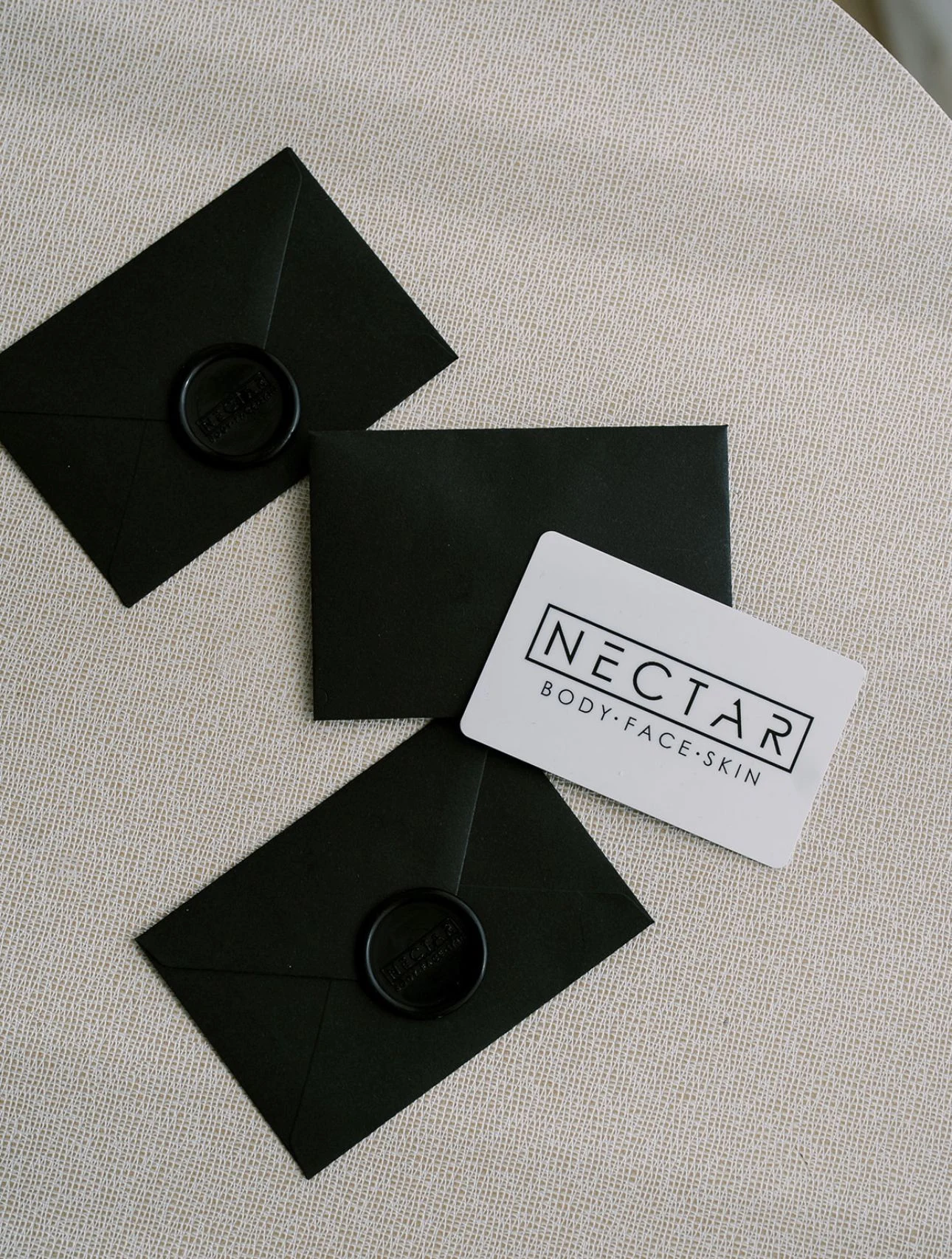 NECTAR body face skin gift cards and envelopes with wax seal DeWitt MI