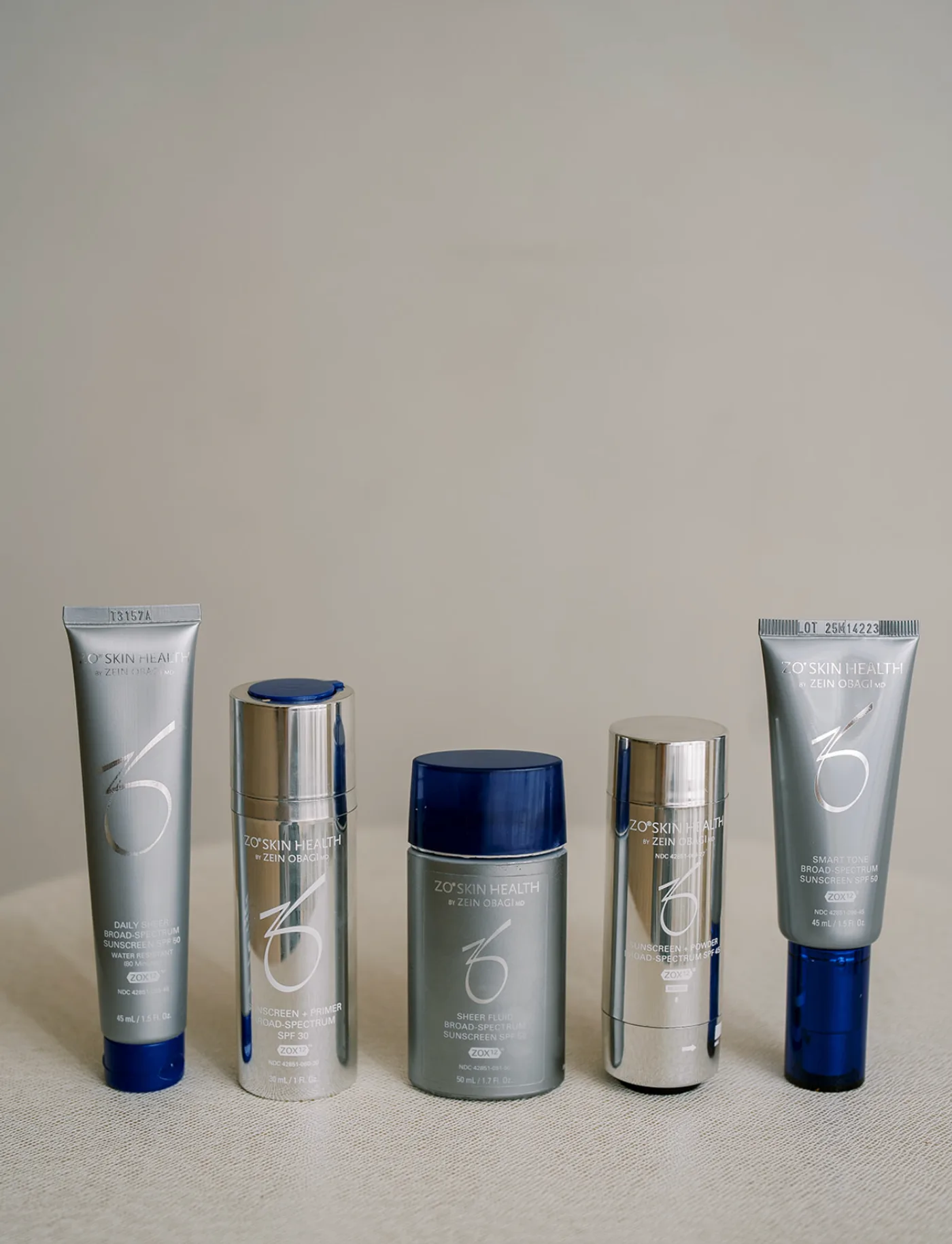 ZO® Skin Health sunscreen lineup with Triple Spectrum Protection at NECTAR body•face•skin DeWitt MI